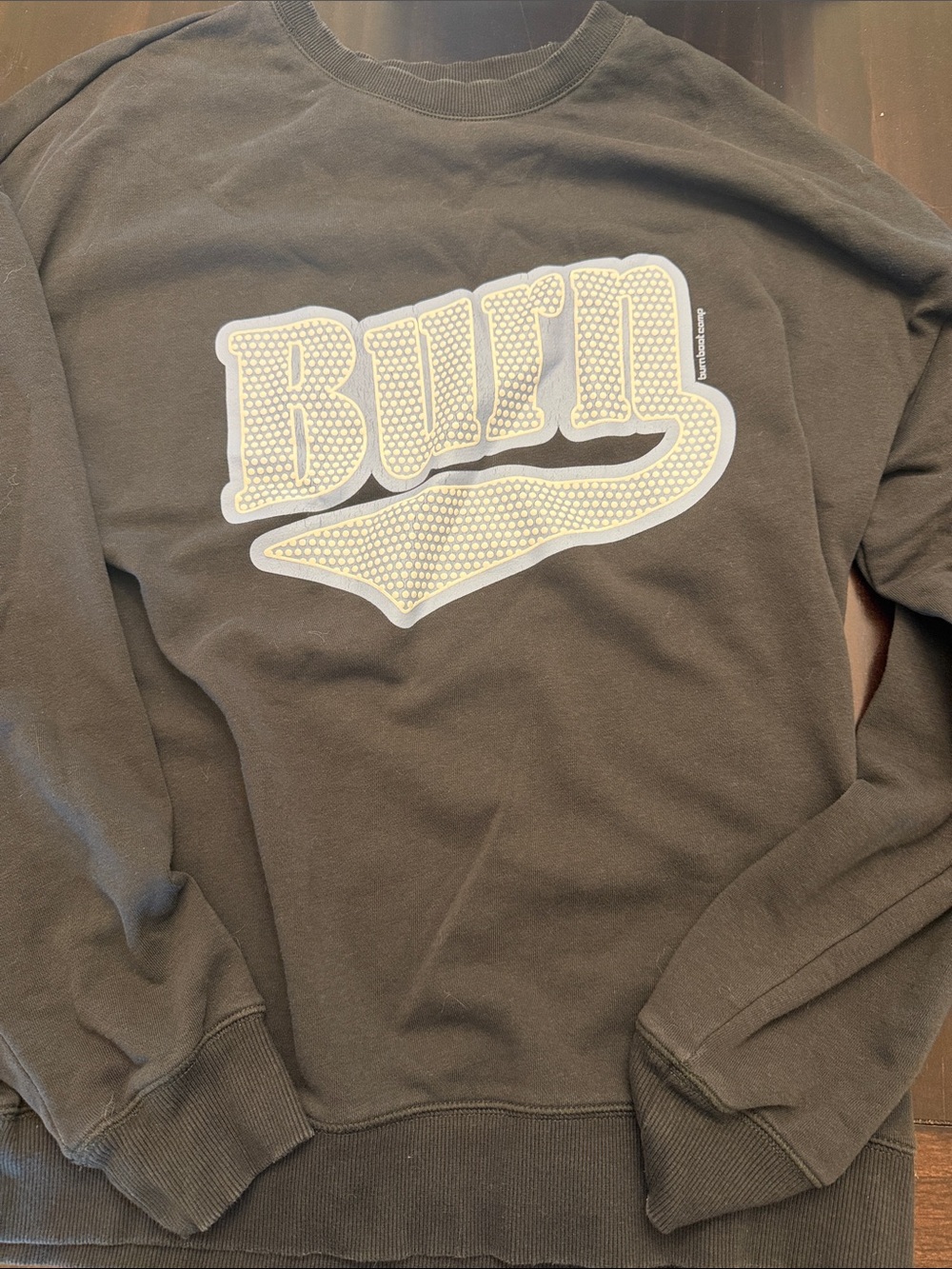Burn Boot Camp Black Crewneck Sweatshirt with Logo